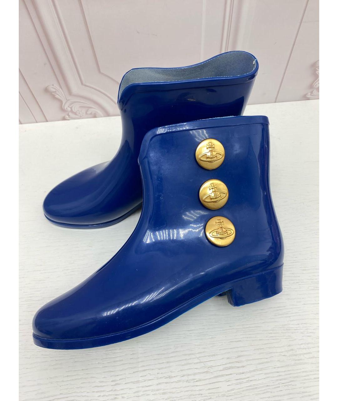 VIVIENNE WESTWOOD Синие сапоги, фото 3