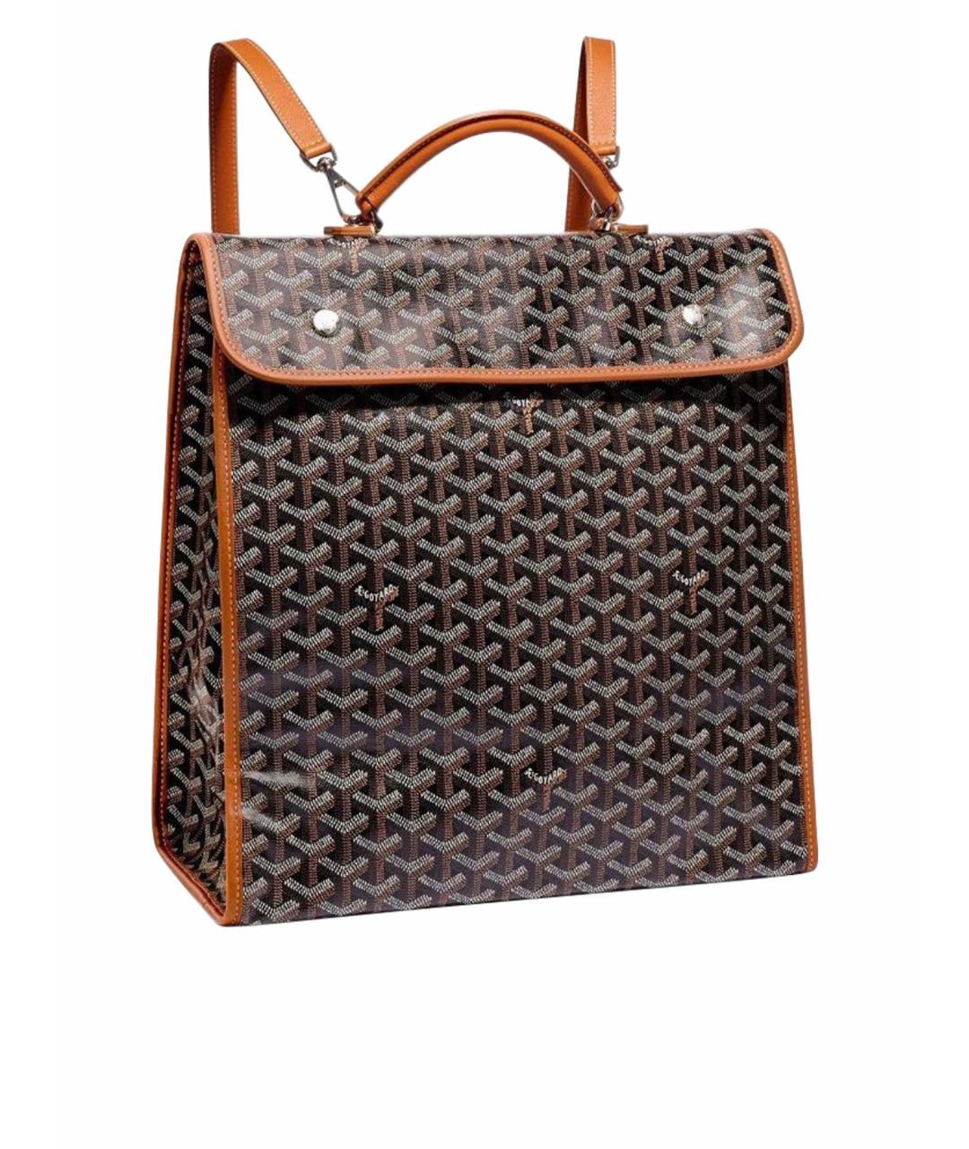 GOYARD Коричневый кожаный рюкзак, фото 1