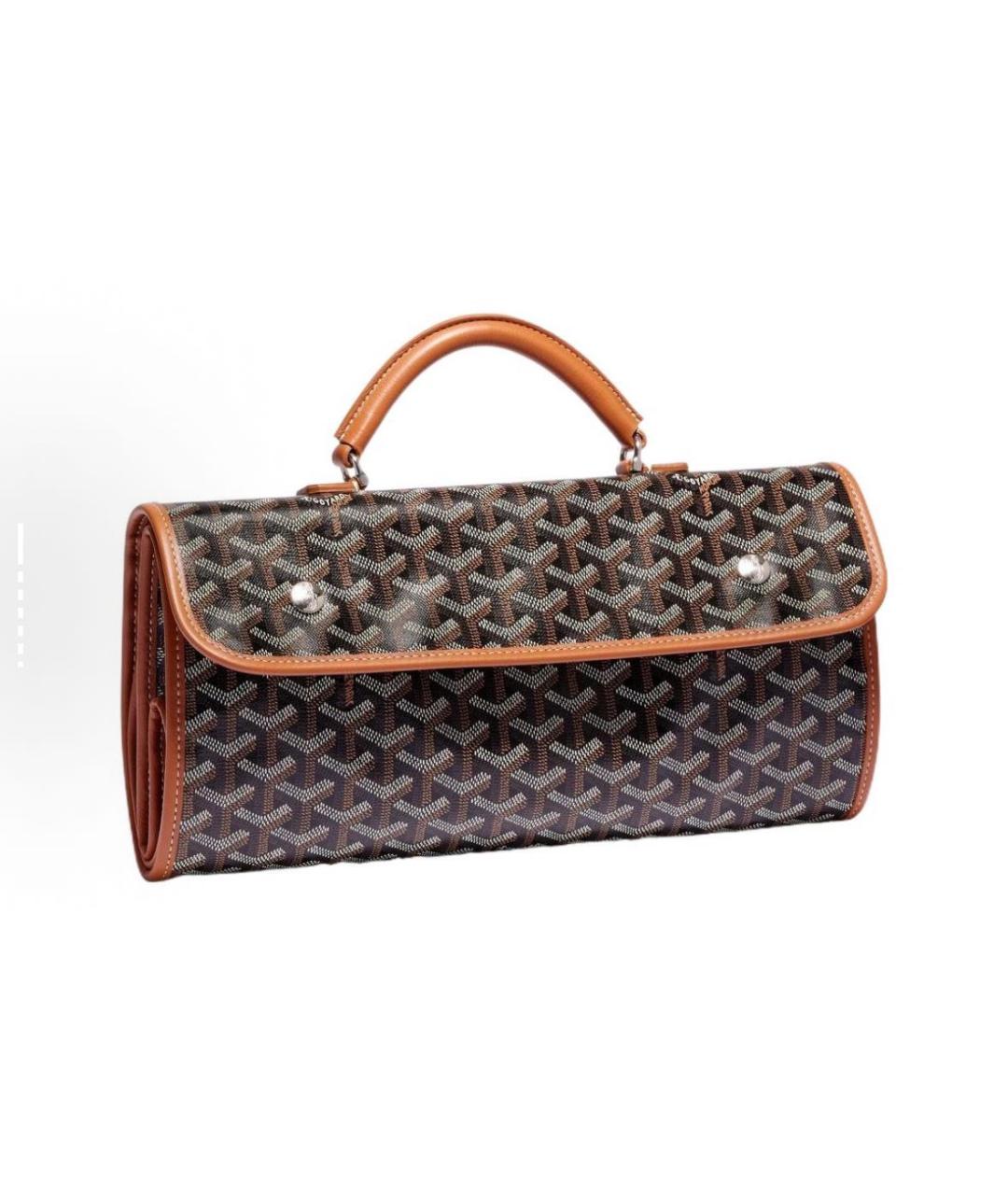GOYARD Коричневый кожаный рюкзак, фото 4