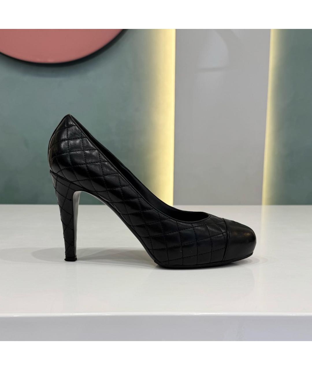 CHANEL Черные кожаные туфли, фото 9