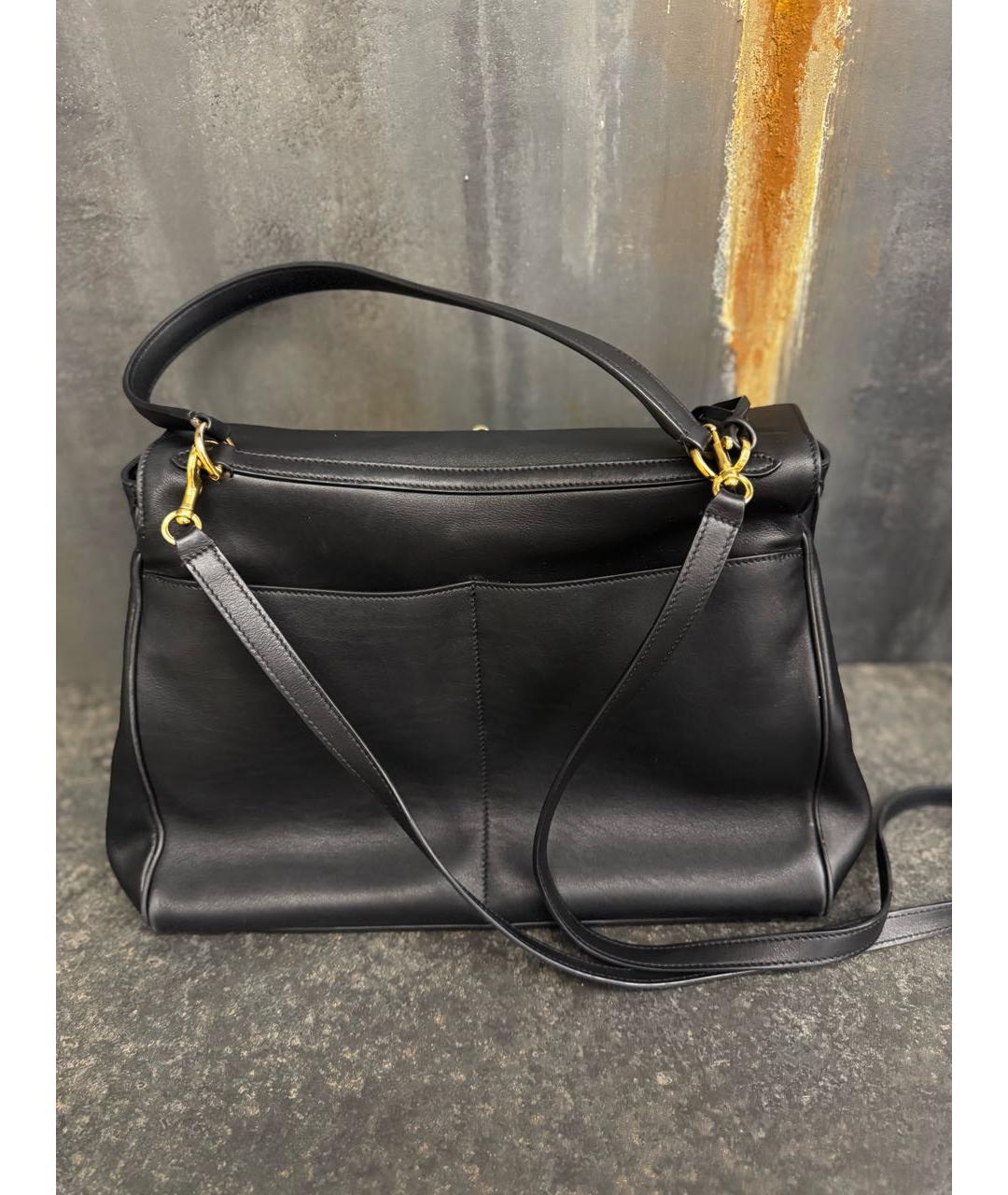 BALENCIAGA Черная кожаная сумка через плечо, фото 3