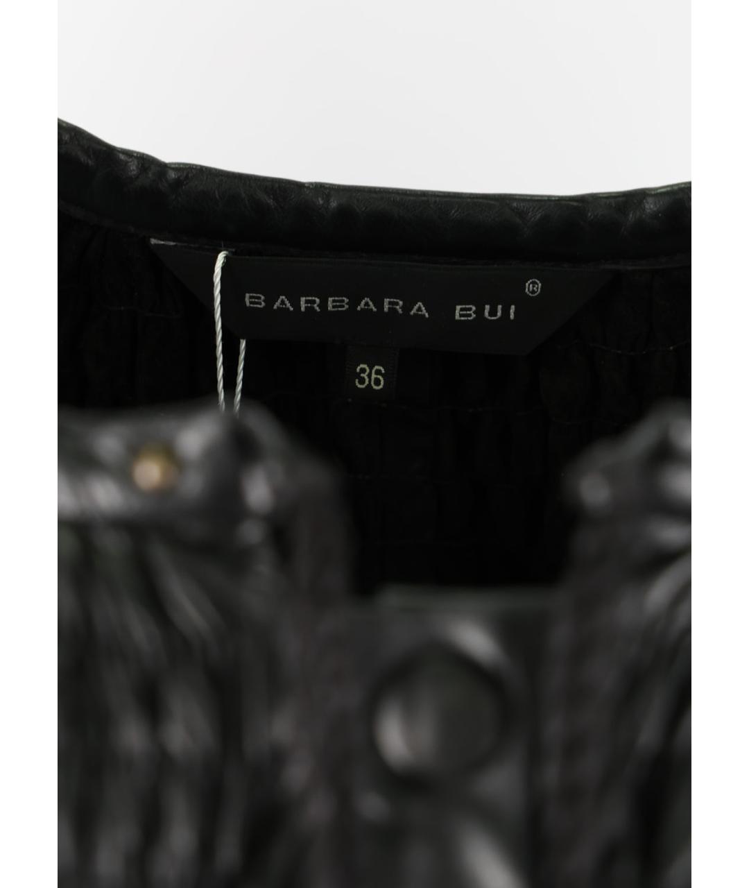BARBARA BUI Черная кожаная куртка, фото 4
