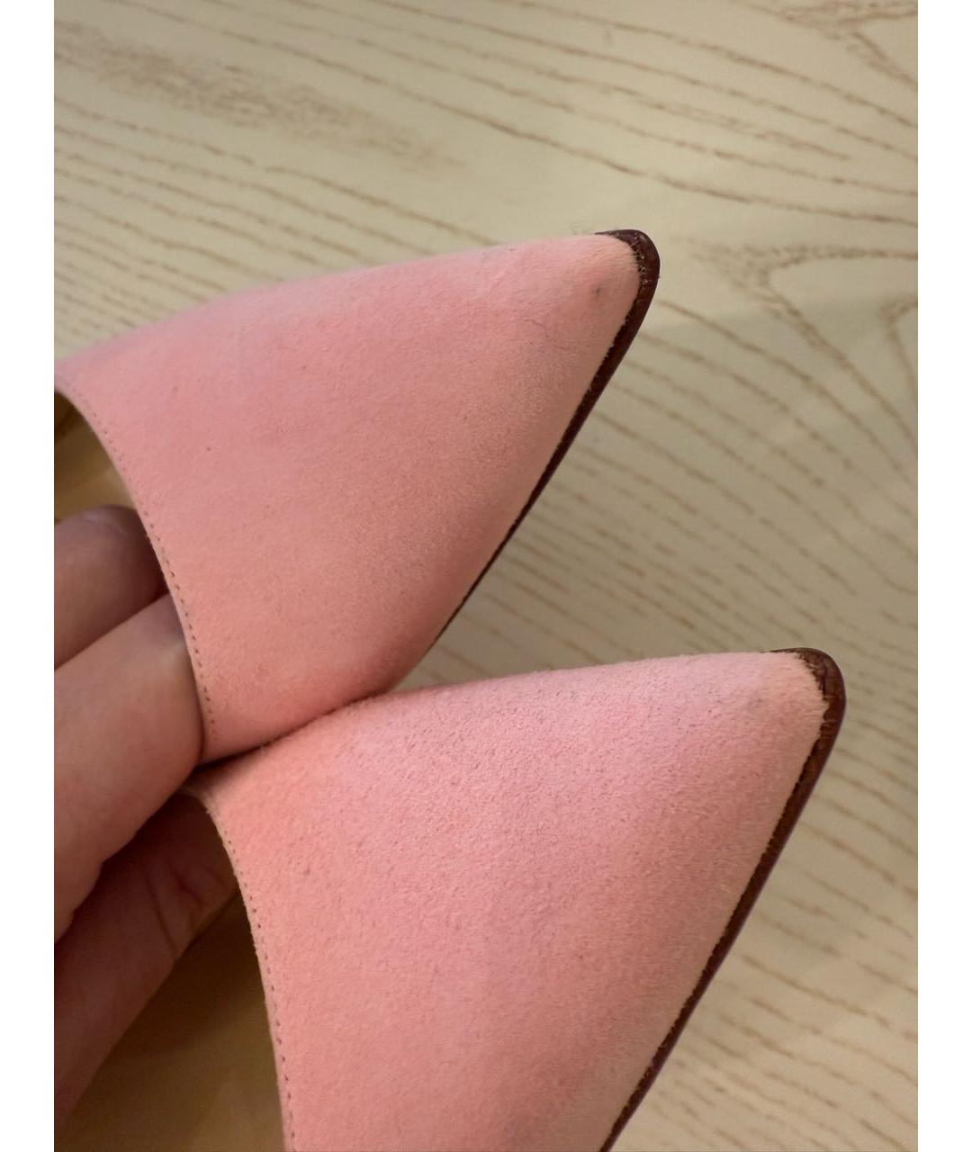 CHRISTIAN LOUBOUTIN Розовые замшевые туфли, фото 4