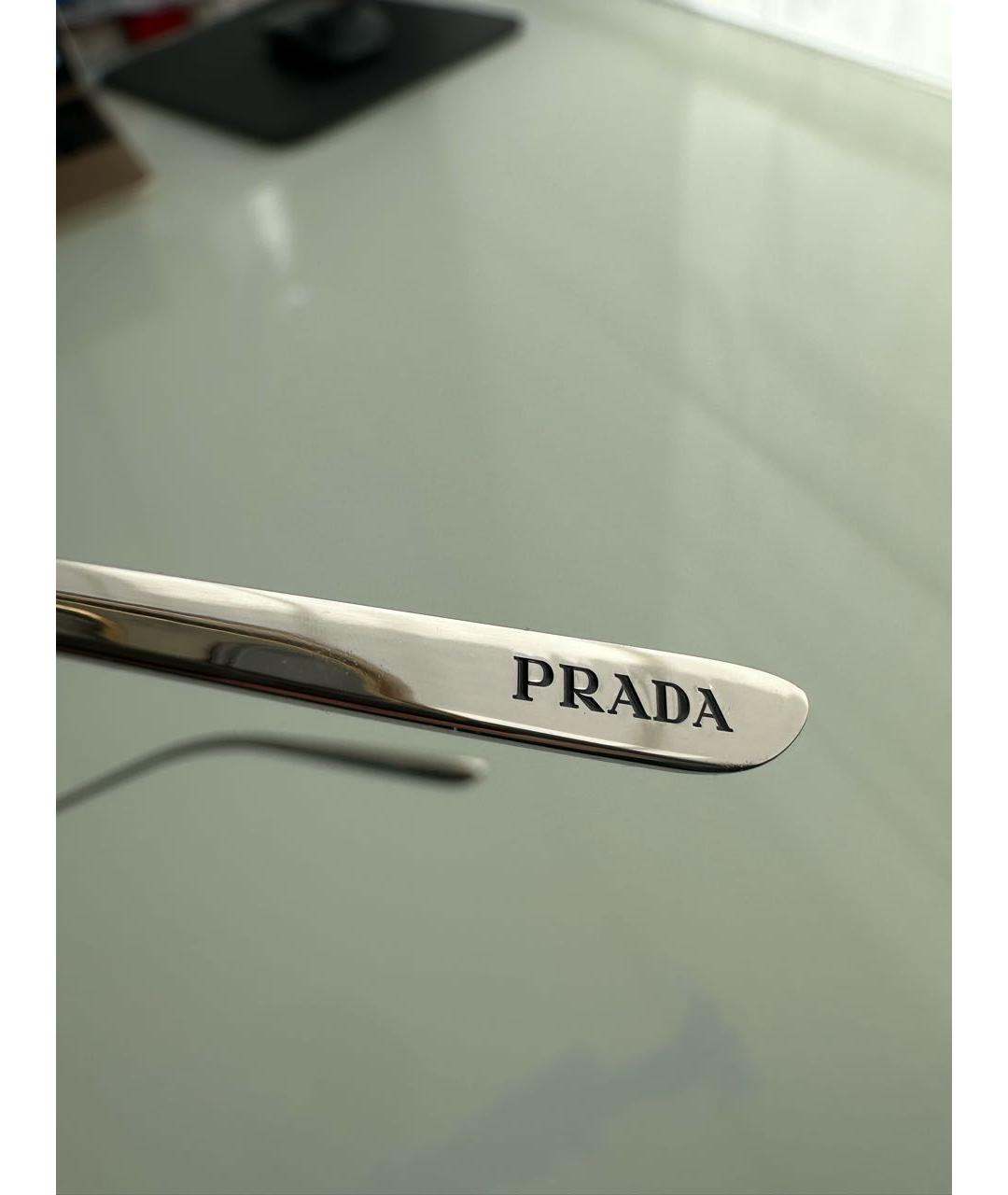 PRADA Желтые металлические солнцезащитные очки, фото 5