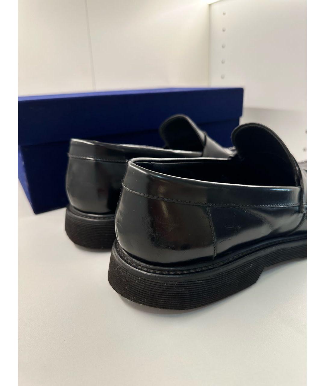 EMPORIO ARMANI Черные кожаные лоферы, фото 5