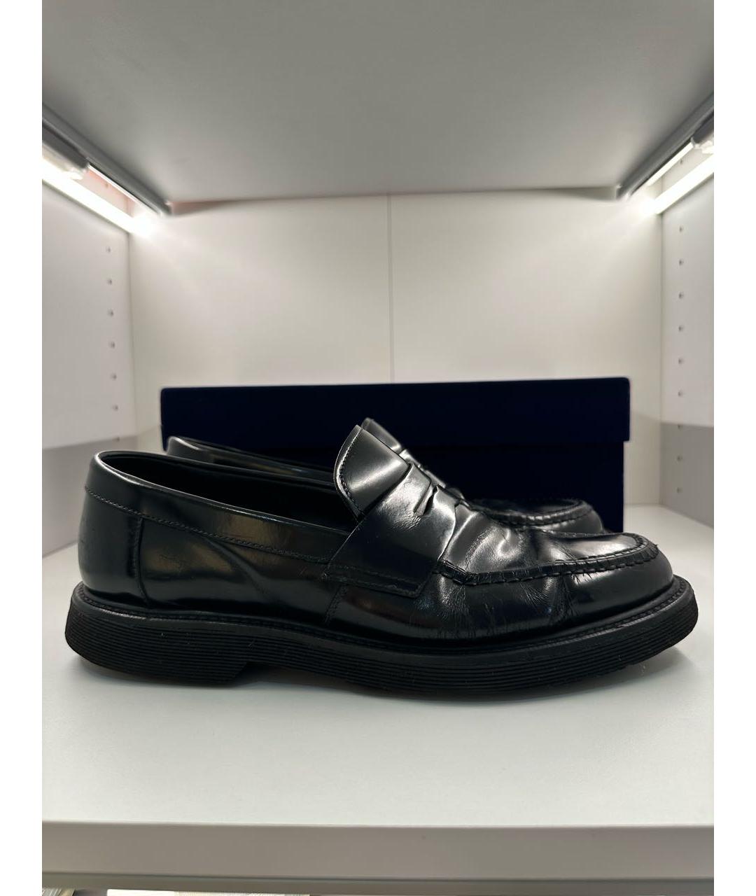 EMPORIO ARMANI Черные кожаные лоферы, фото 8