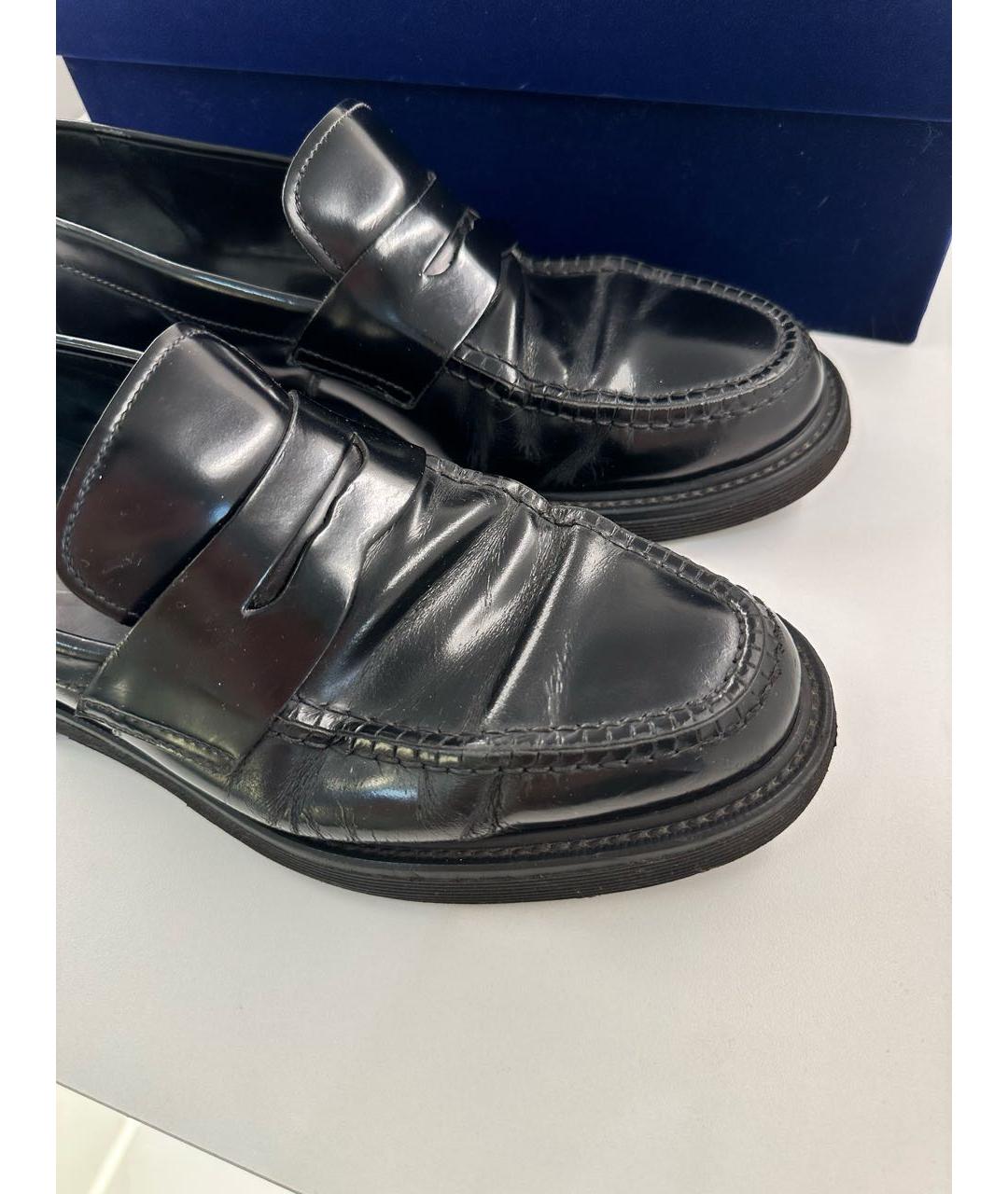 EMPORIO ARMANI Черные кожаные лоферы, фото 6