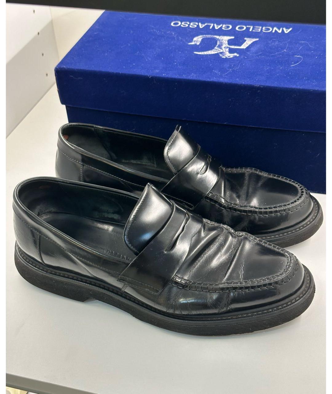 EMPORIO ARMANI Черные кожаные лоферы, фото 2