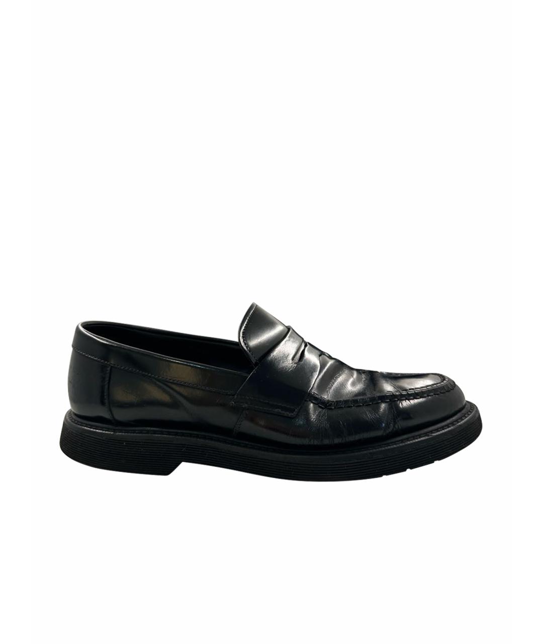 EMPORIO ARMANI Черные кожаные лоферы, фото 1