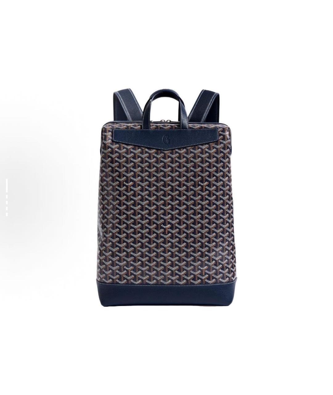GOYARD Темно-синий кожаный рюкзак, фото 4
