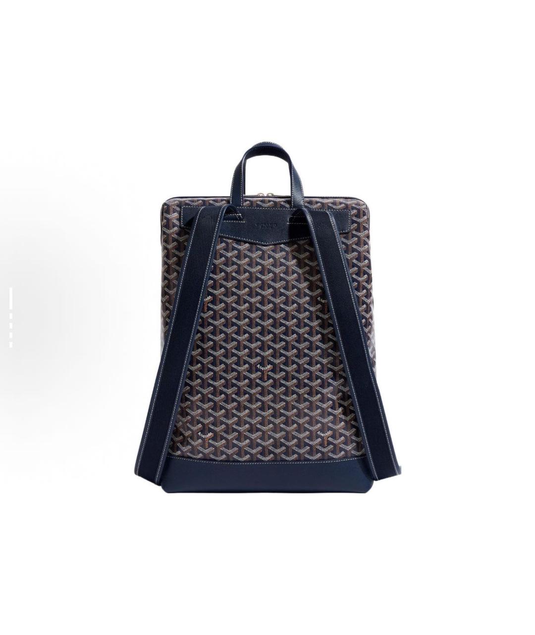 GOYARD Темно-синий кожаный рюкзак, фото 3