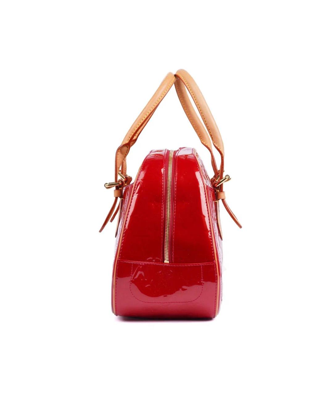 LOUIS VUITTON Красная сумка с короткими ручками из лакированной кожи, фото 4