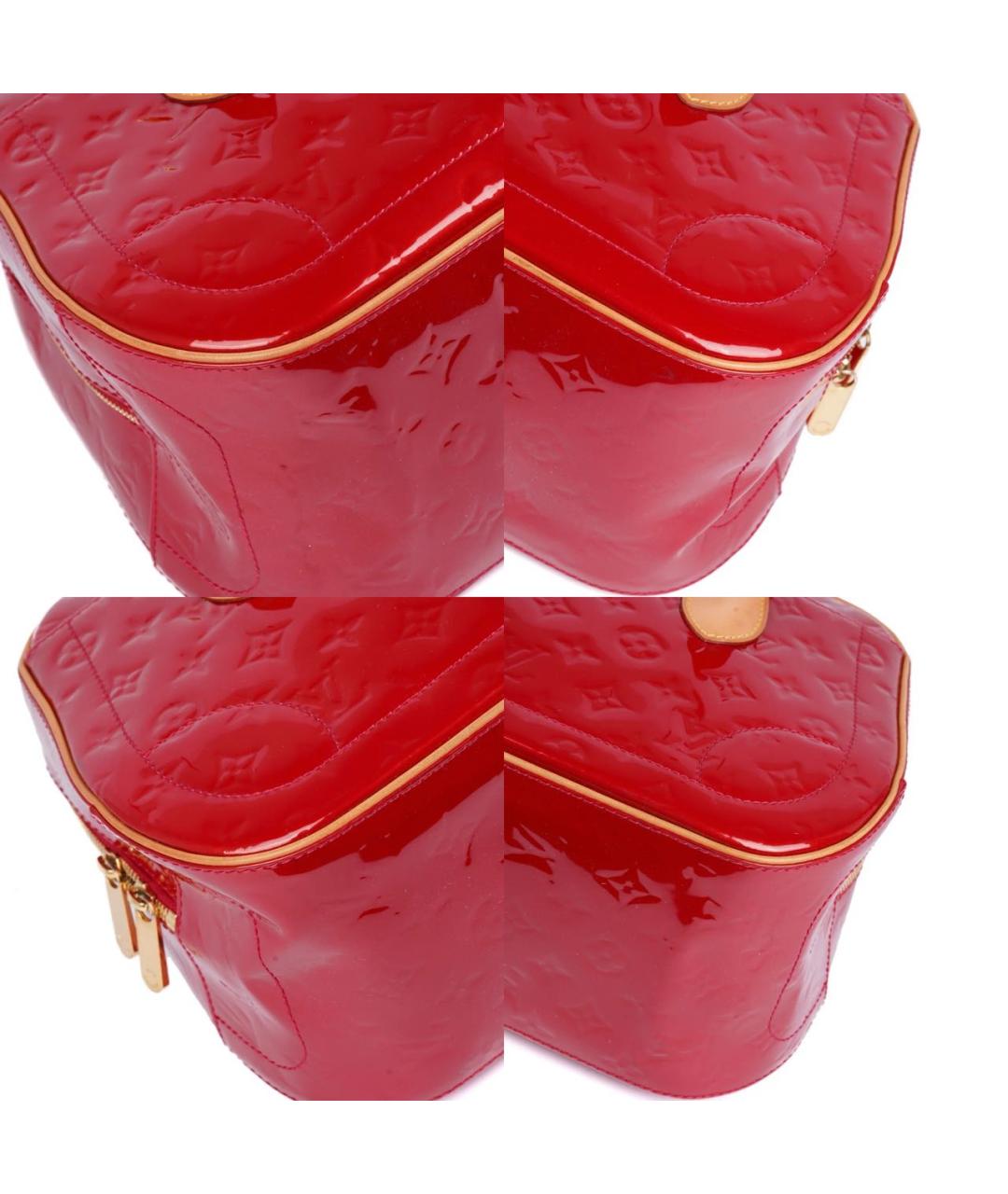 LOUIS VUITTON Красная сумка с короткими ручками из лакированной кожи, фото 6