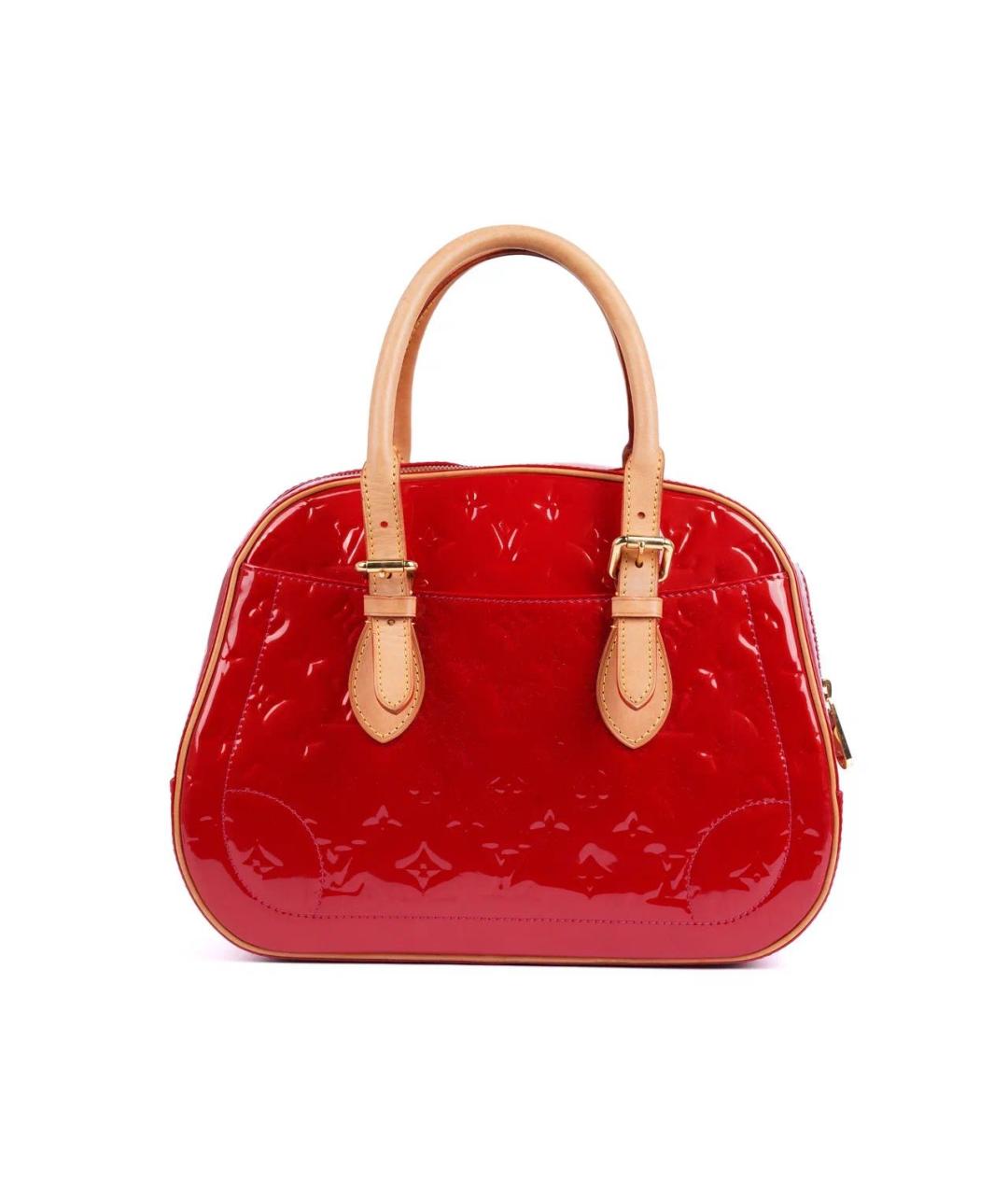 LOUIS VUITTON Красная сумка с короткими ручками из лакированной кожи, фото 2