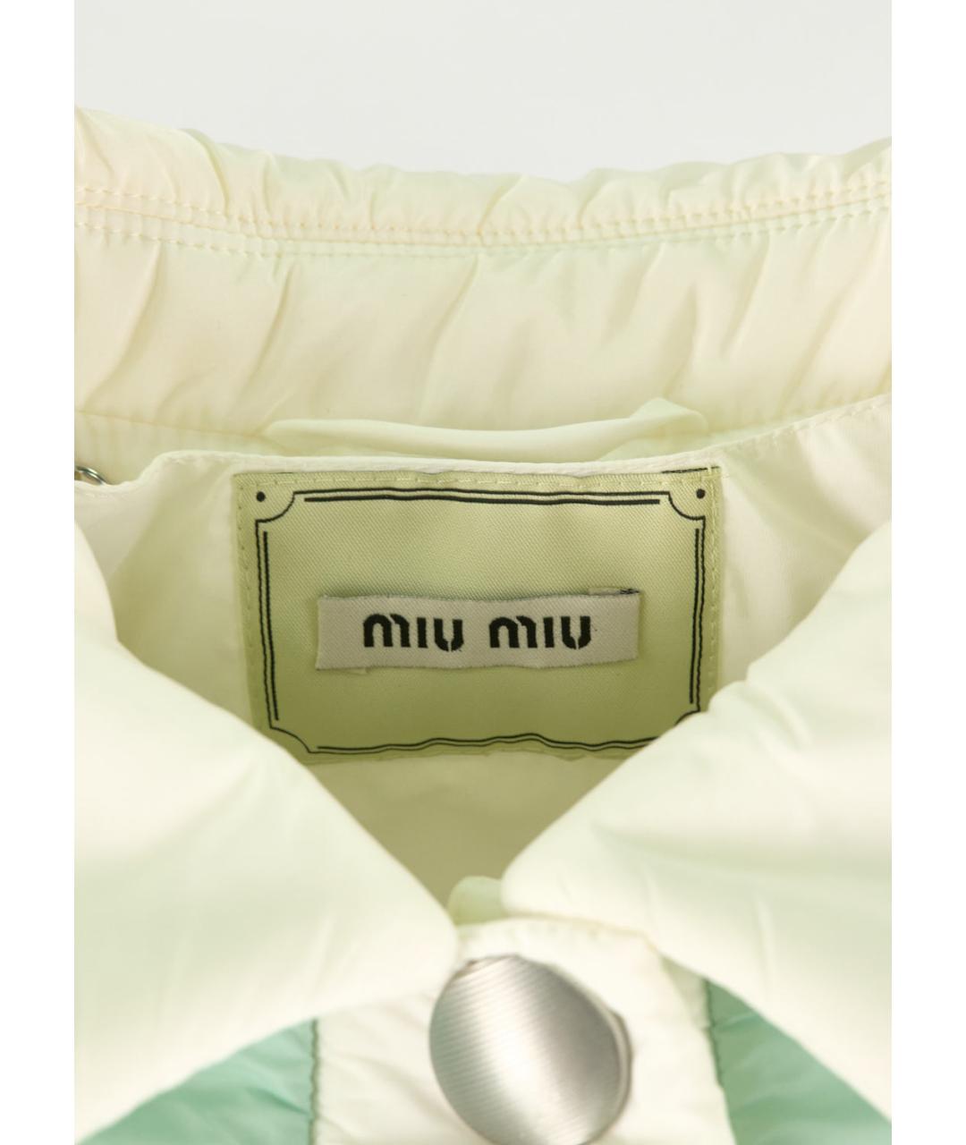 MIU MIU Белая полиамидовая куртка, фото 4
