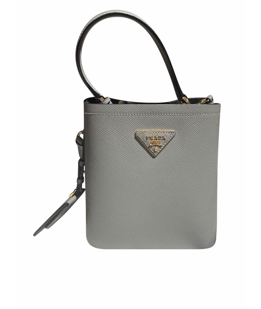 PRADA Хаки кожаная сумка тоут, фото 1
