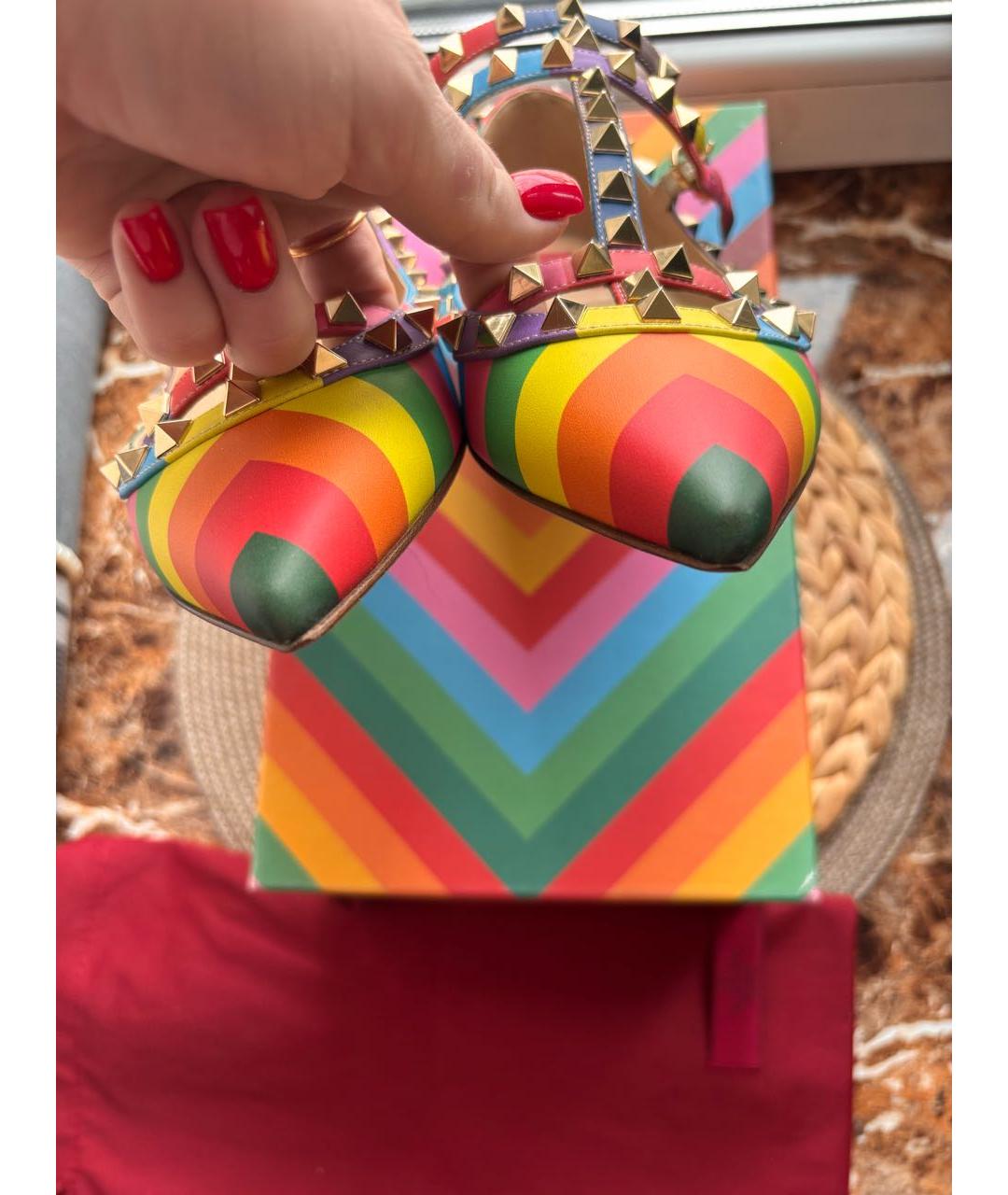 VALENTINO Мульти кожаные балетки, фото 6
