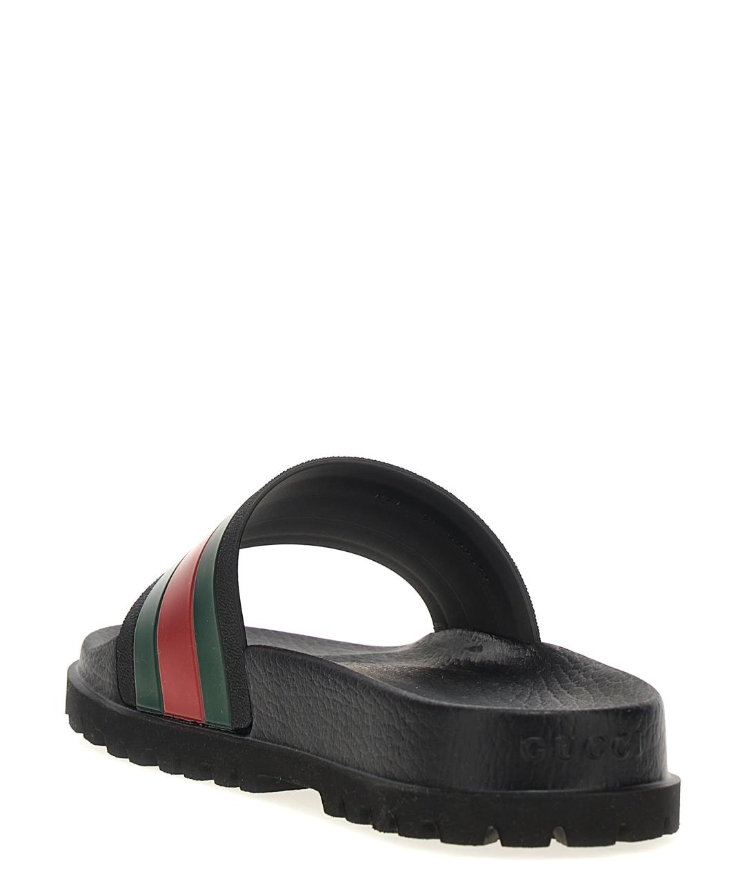 GUCCI Черные шлепанцы, фото 2