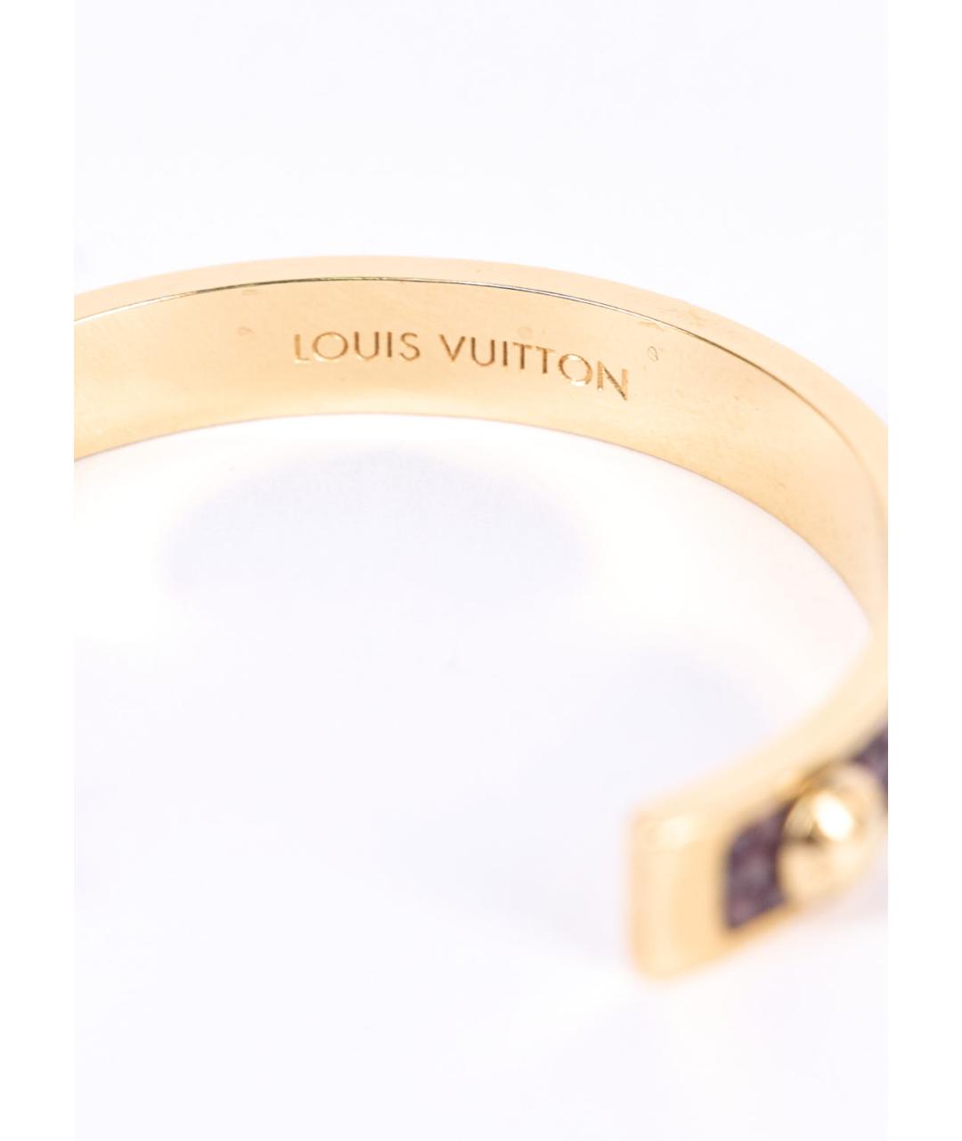 LOUIS VUITTON Золотые металлические серьги, фото 3