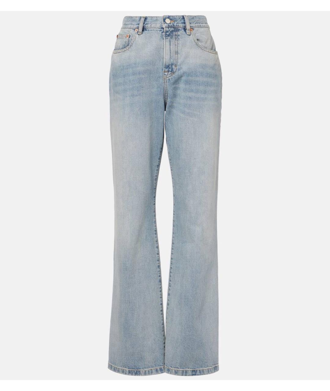 GUCCI Голубые хлопковые прямые джинсы, фото 9