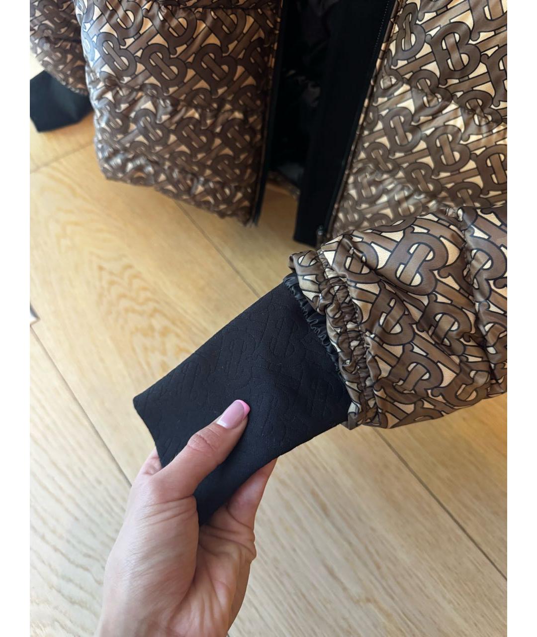 BURBERRY Коричневая полиамидовая куртка, фото 5