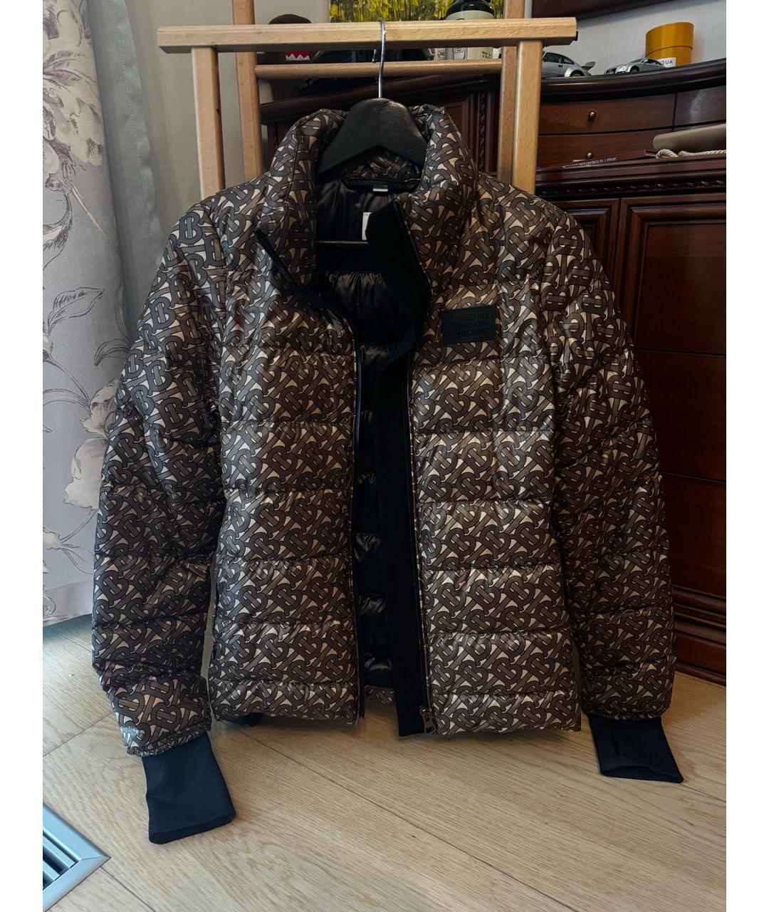 BURBERRY Коричневая полиамидовая куртка, фото 7