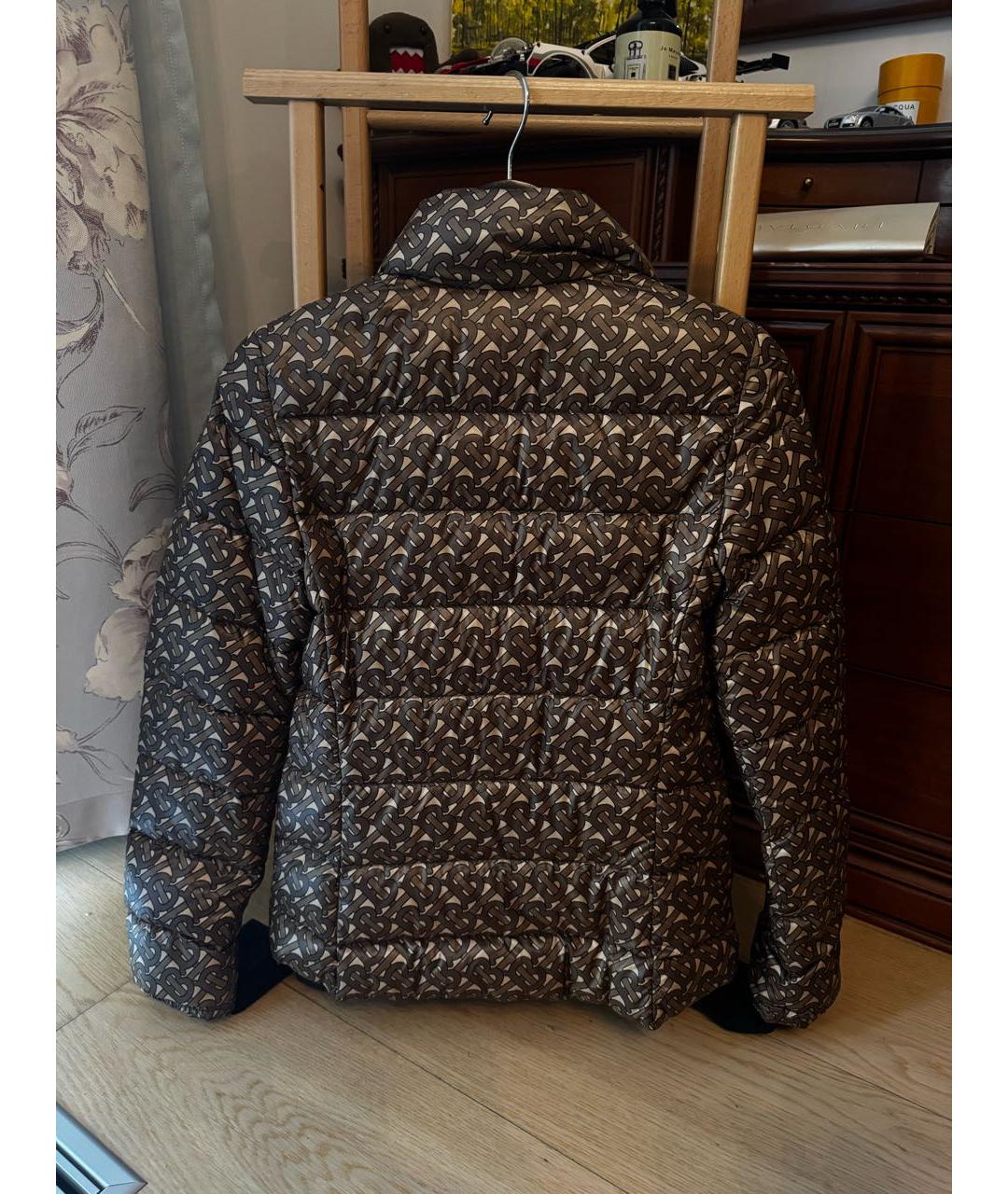 BURBERRY Коричневая полиамидовая куртка, фото 2