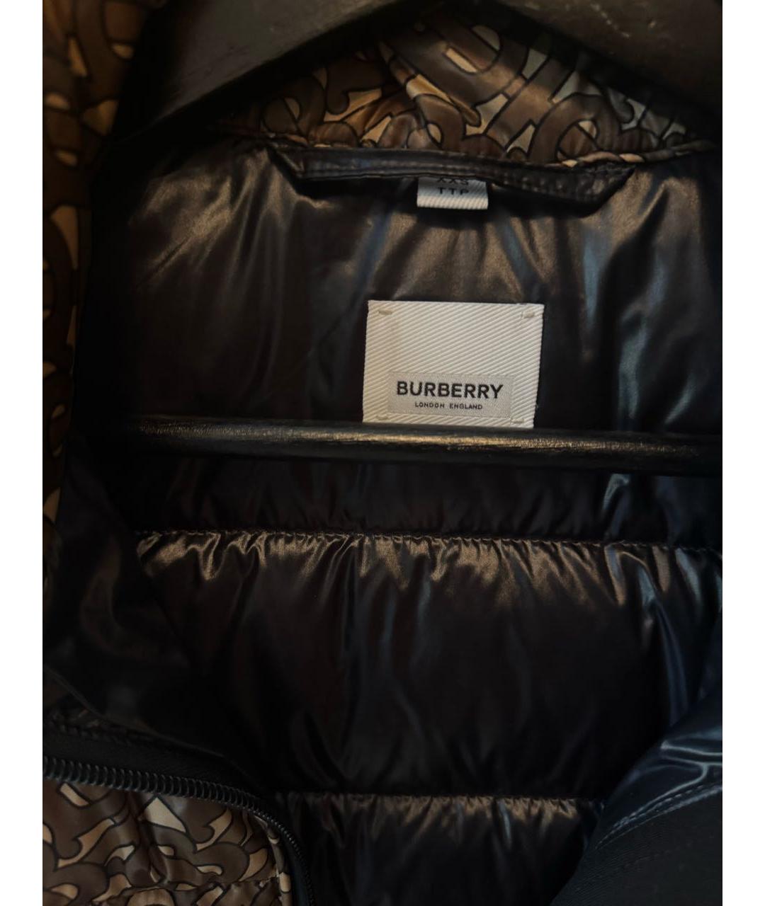 BURBERRY Коричневая полиамидовая куртка, фото 3
