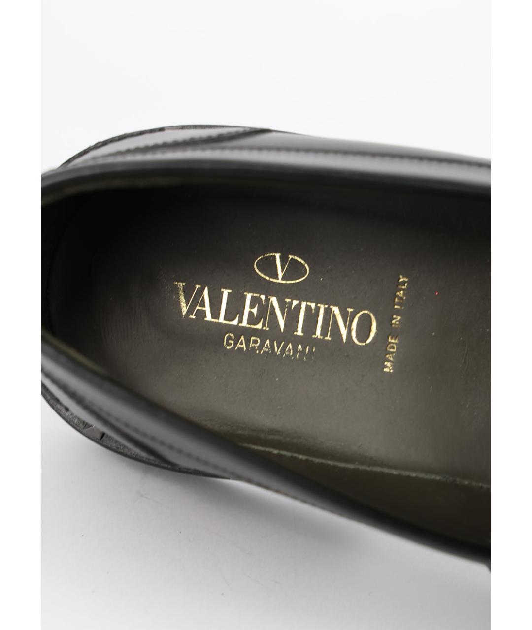 VALENTINO Черные кожаные лоферы, фото 5