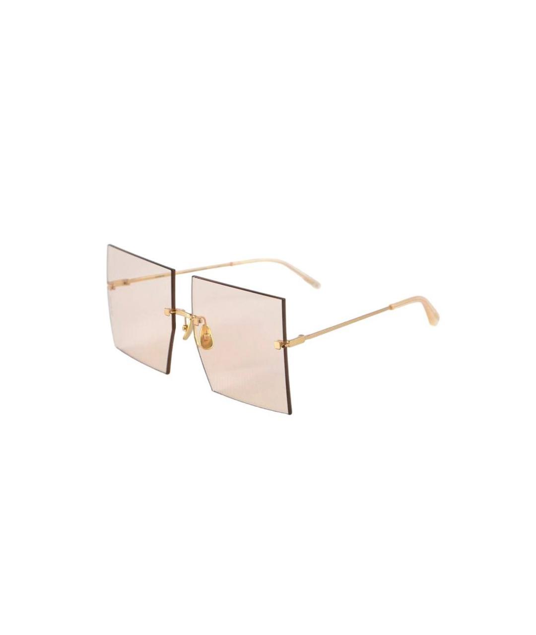 JACQUEMUS Бежевые пластиковые солнцезащитные очки, фото 6
