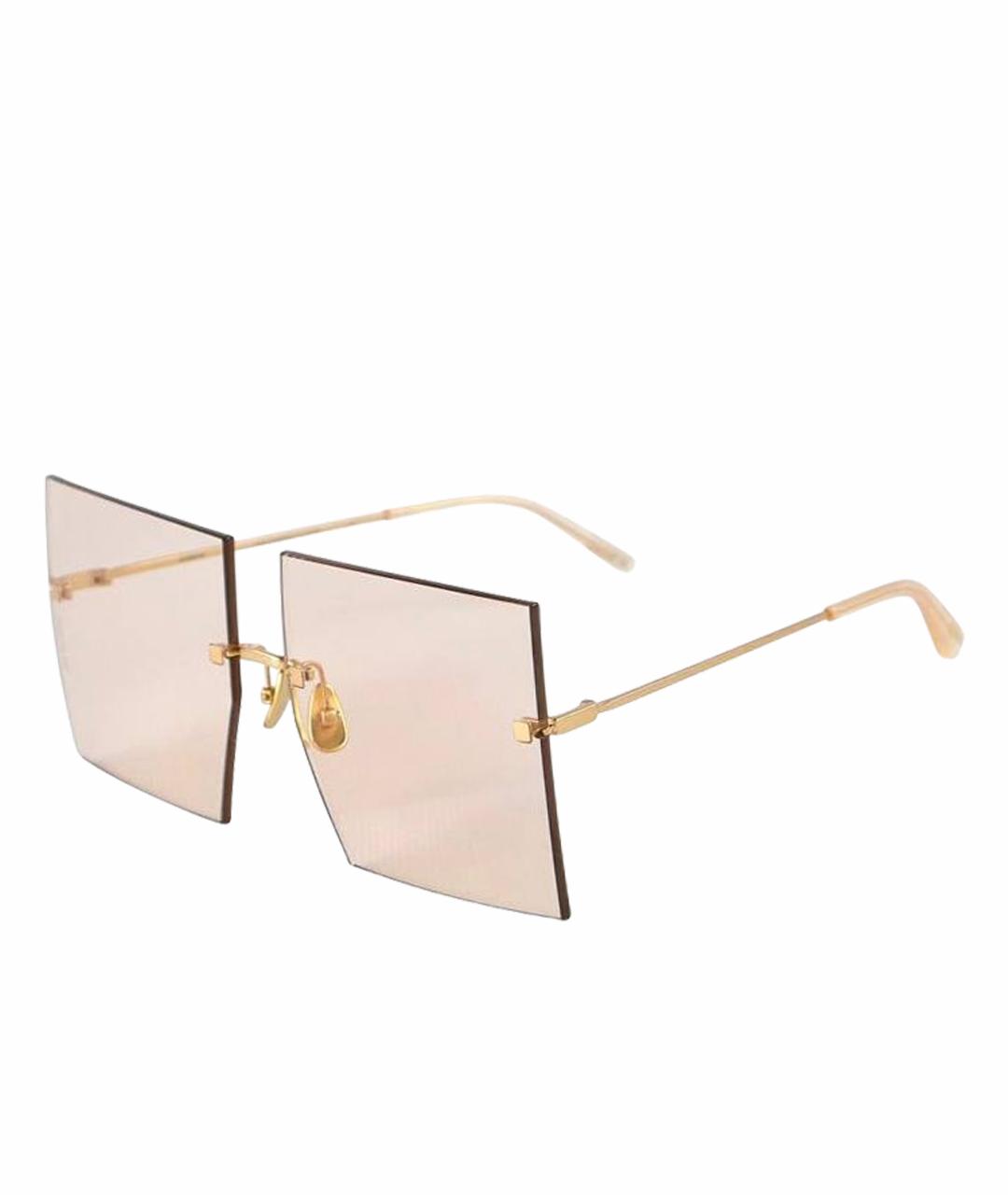 JACQUEMUS Бежевые пластиковые солнцезащитные очки, фото 1