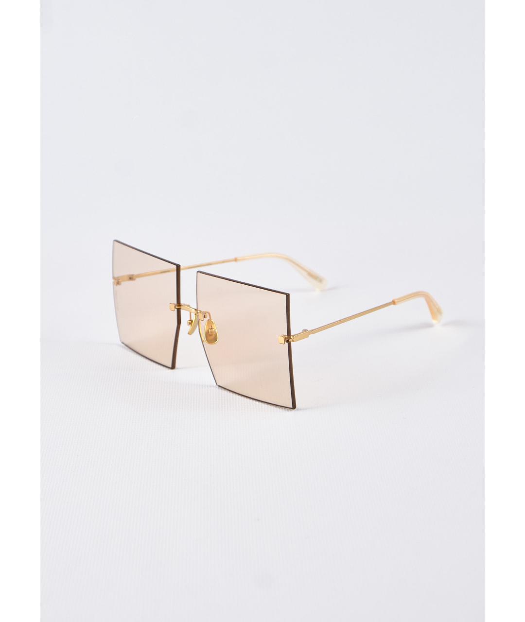 JACQUEMUS Бежевые пластиковые солнцезащитные очки, фото 5