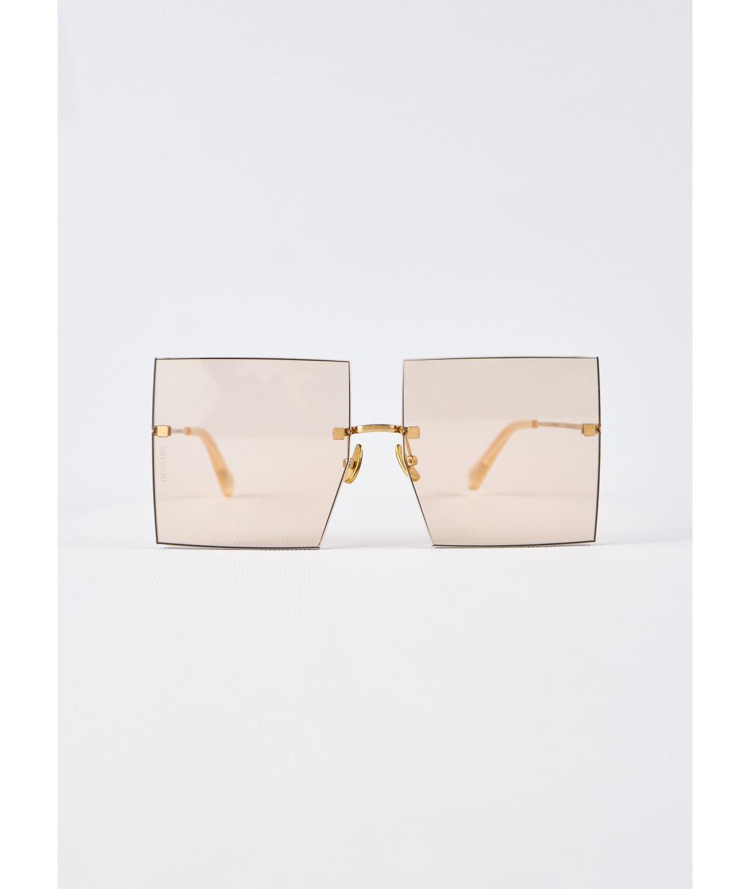 JACQUEMUS Бежевые пластиковые солнцезащитные очки, фото 2