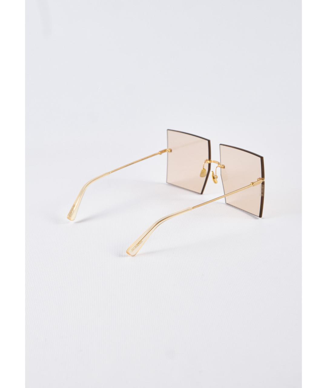 JACQUEMUS Бежевые пластиковые солнцезащитные очки, фото 3