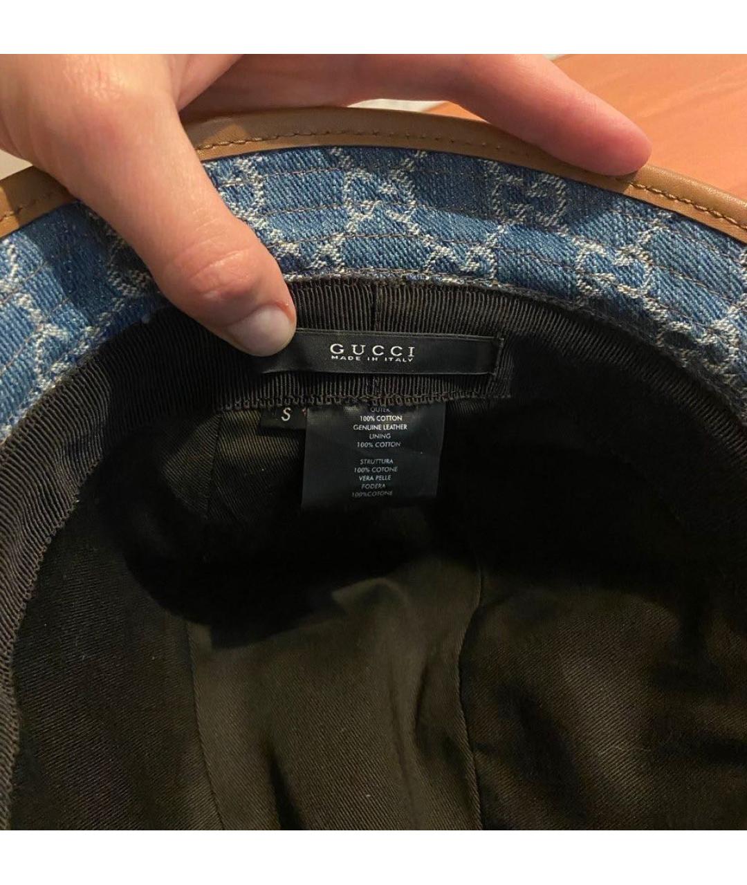 GUCCI Синяя панама, фото 3