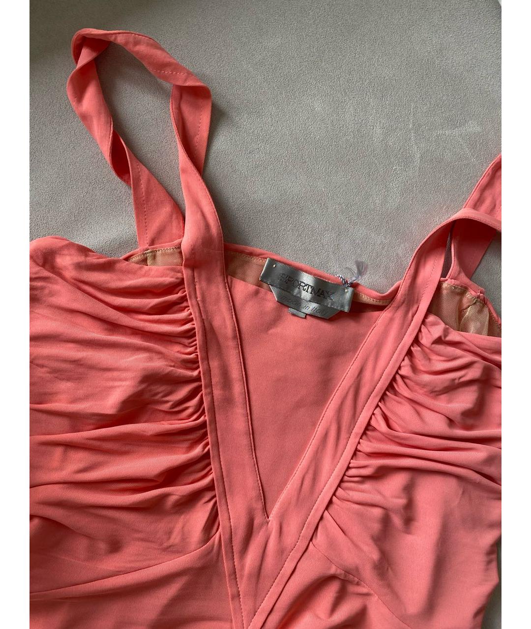 SPORTMAX Розовая вискозная блузы, фото 8