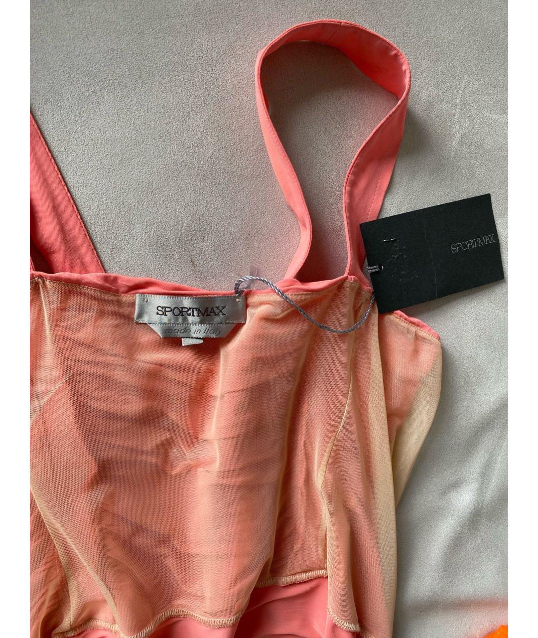 SPORTMAX Розовая вискозная блузы, фото 5