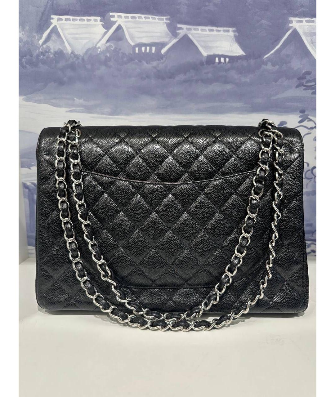 CHANEL Черная кожаная сумка через плечо, фото 4
