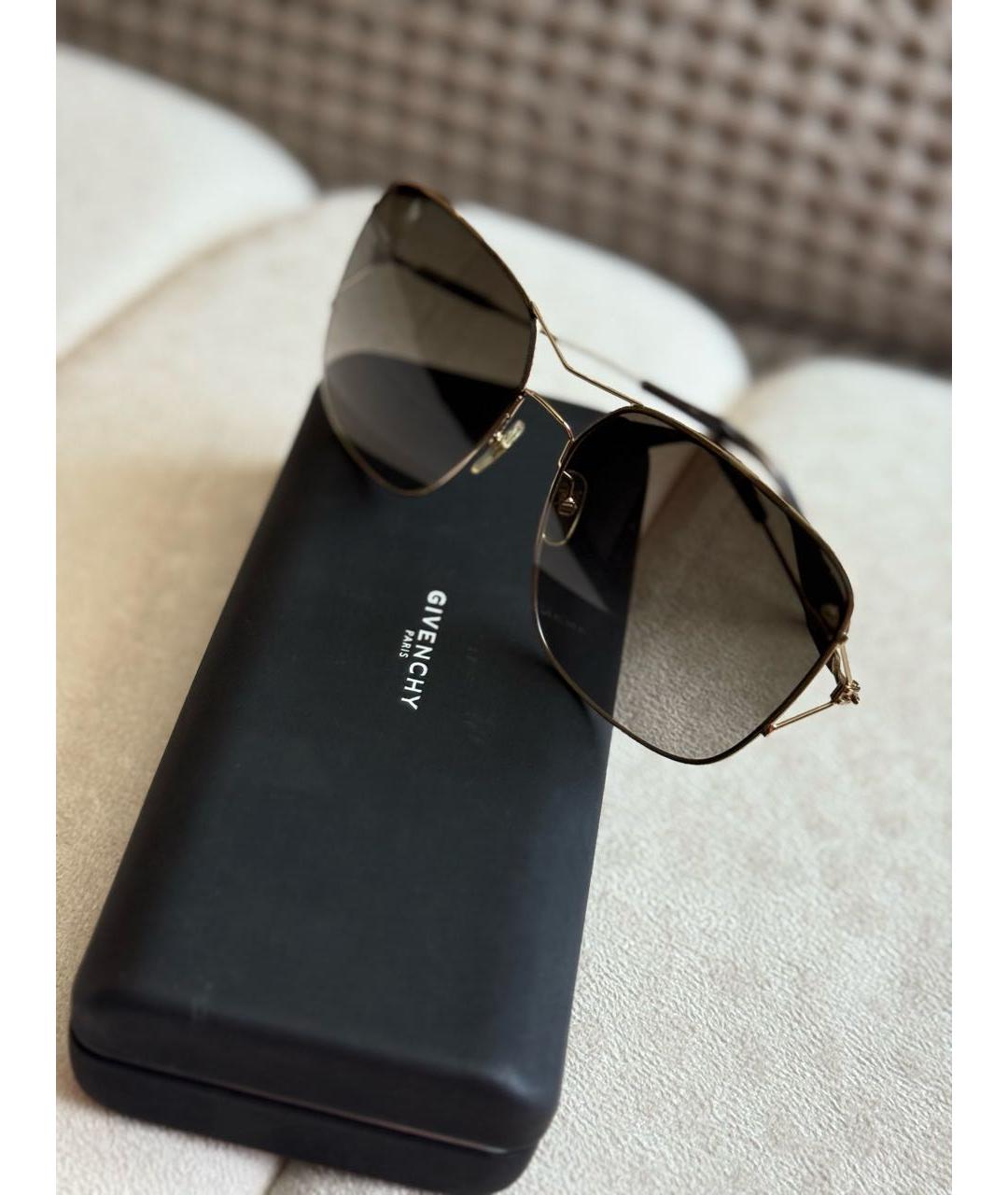 GIVENCHY Коричневые металлические солнцезащитные очки, фото 7