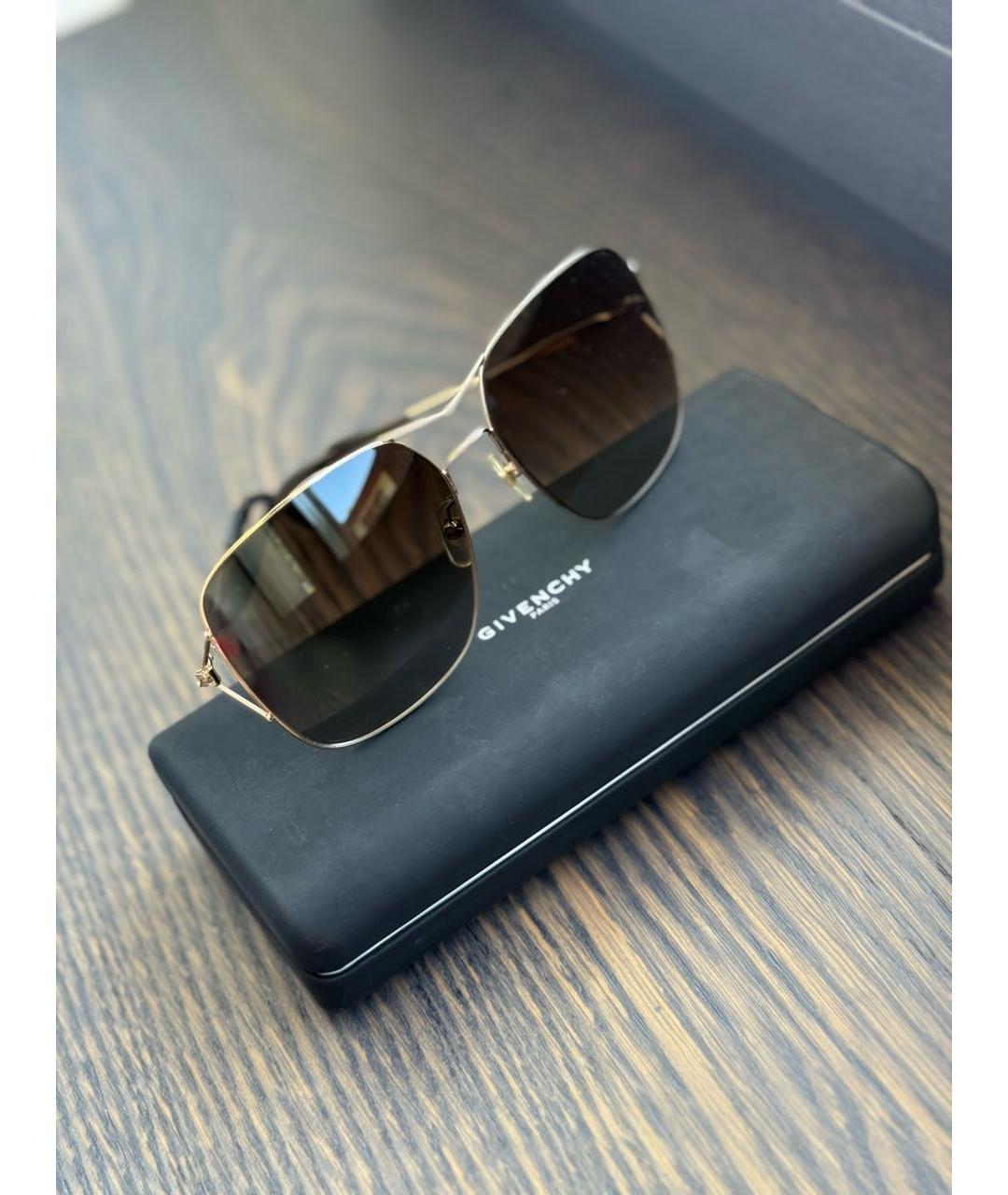GIVENCHY Коричневые металлические солнцезащитные очки, фото 9