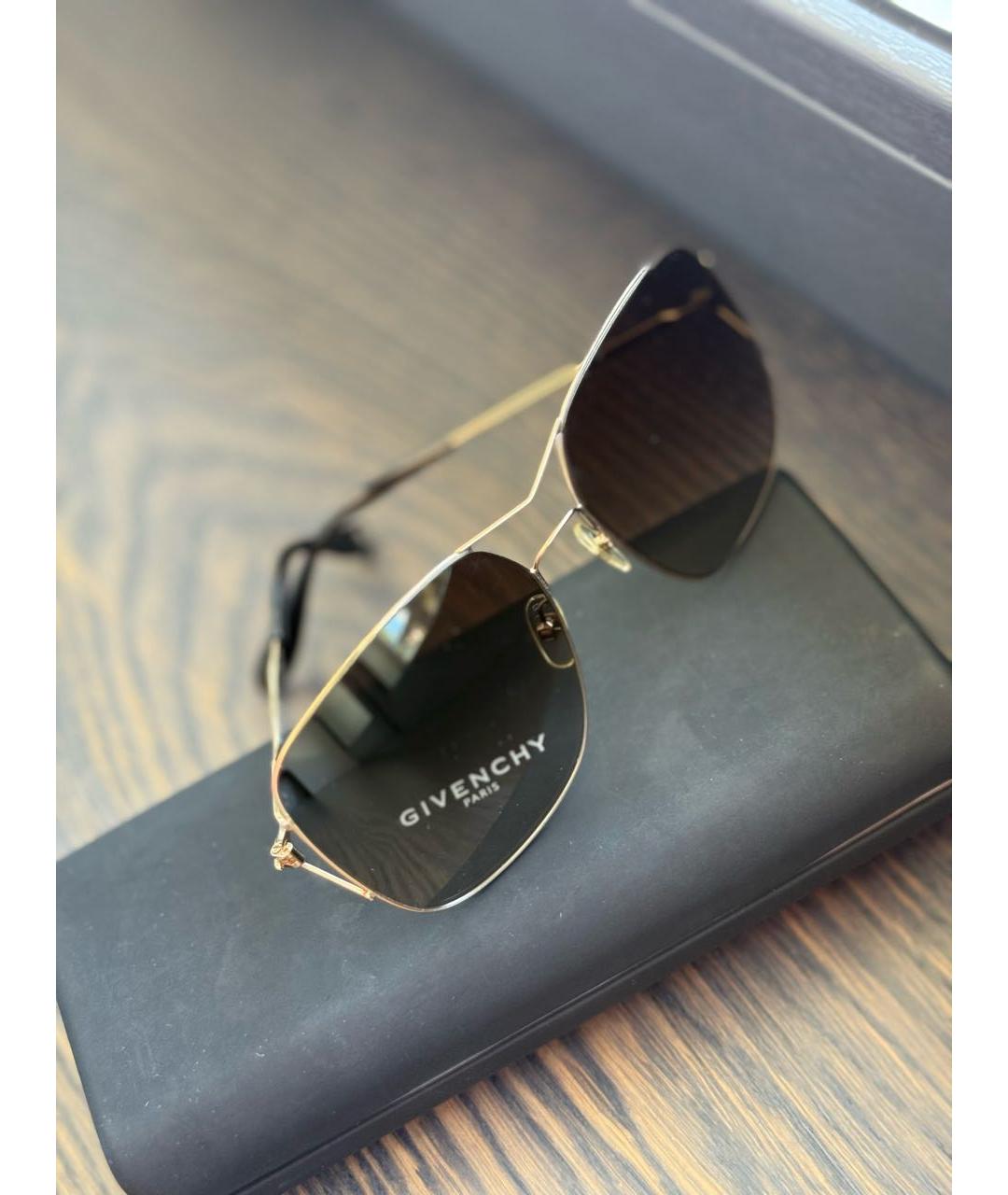 GIVENCHY Коричневые металлические солнцезащитные очки, фото 5