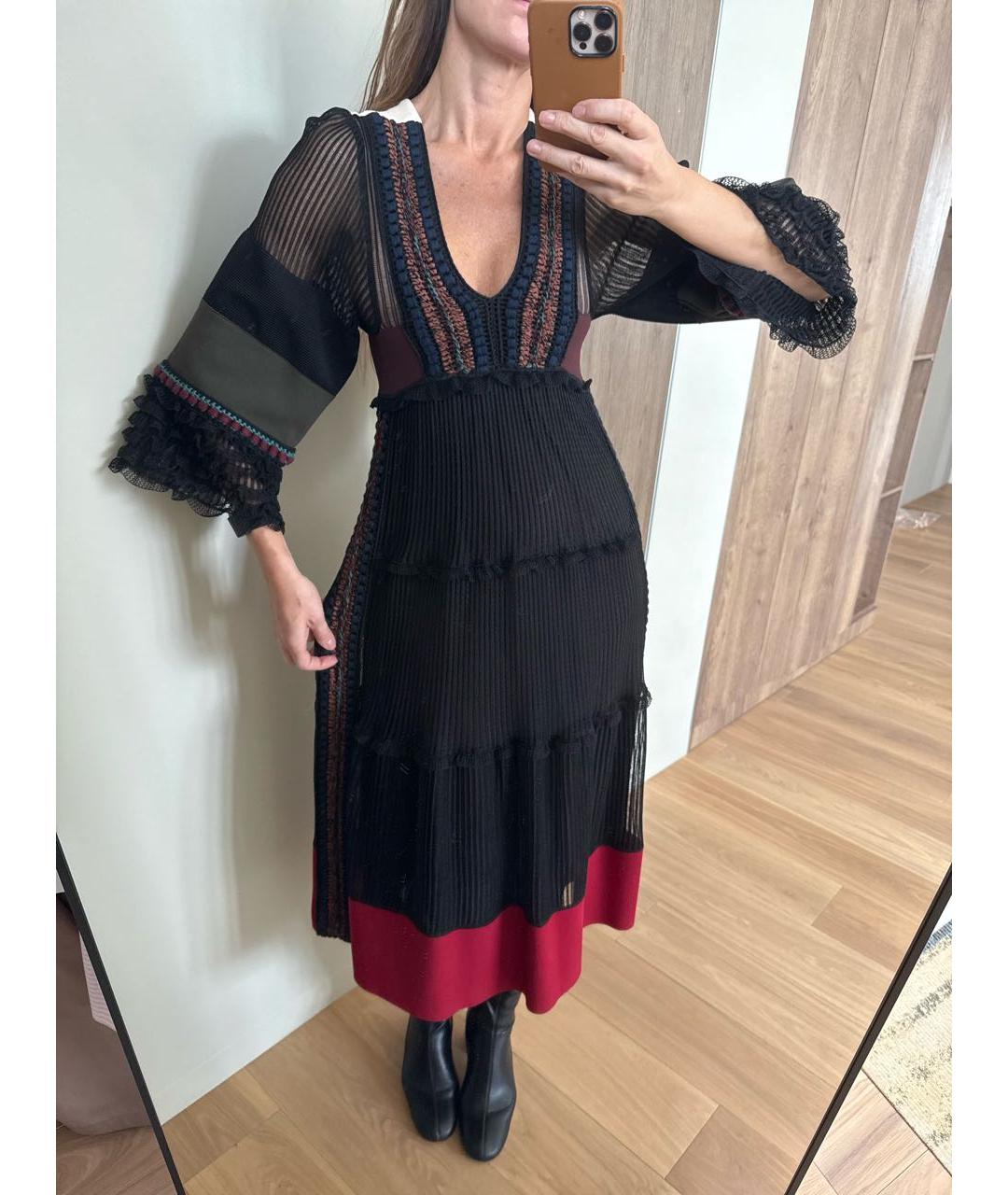 VALENTINO Черное шелковое вечернее платье, фото 6