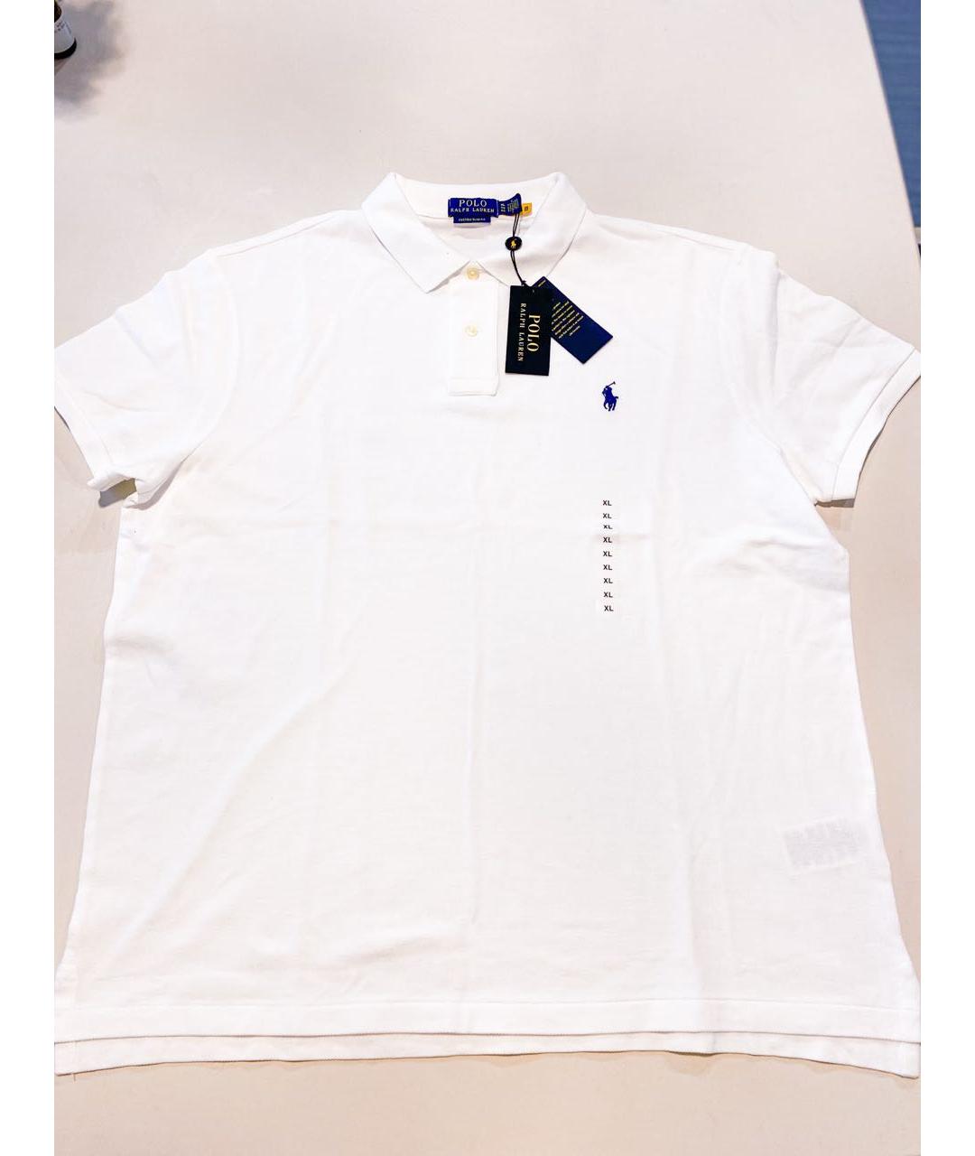 POLO RALPH LAUREN Белое хлопковое поло с коротким рукавом, фото 2