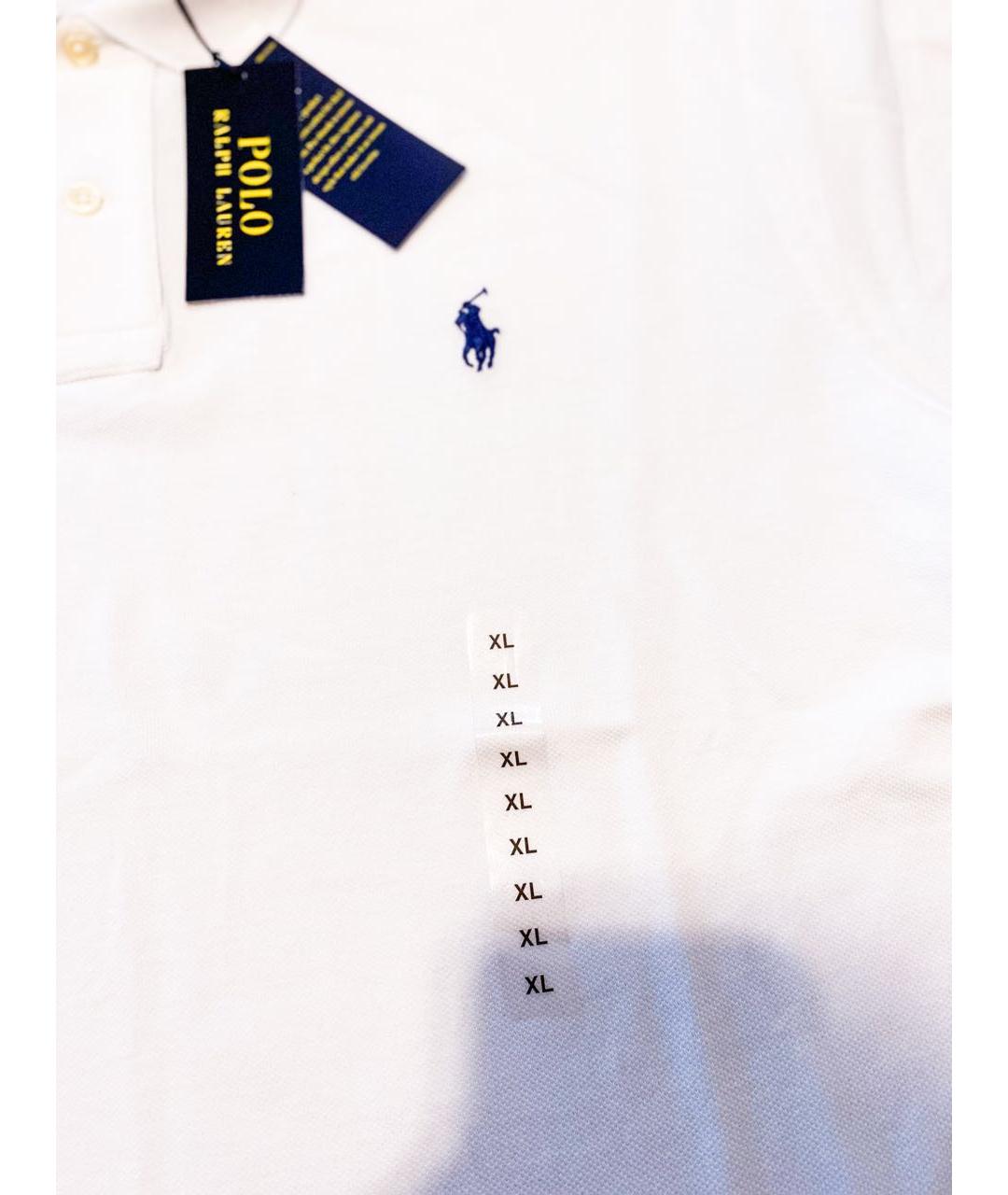POLO RALPH LAUREN Белое хлопковое поло с коротким рукавом, фото 4