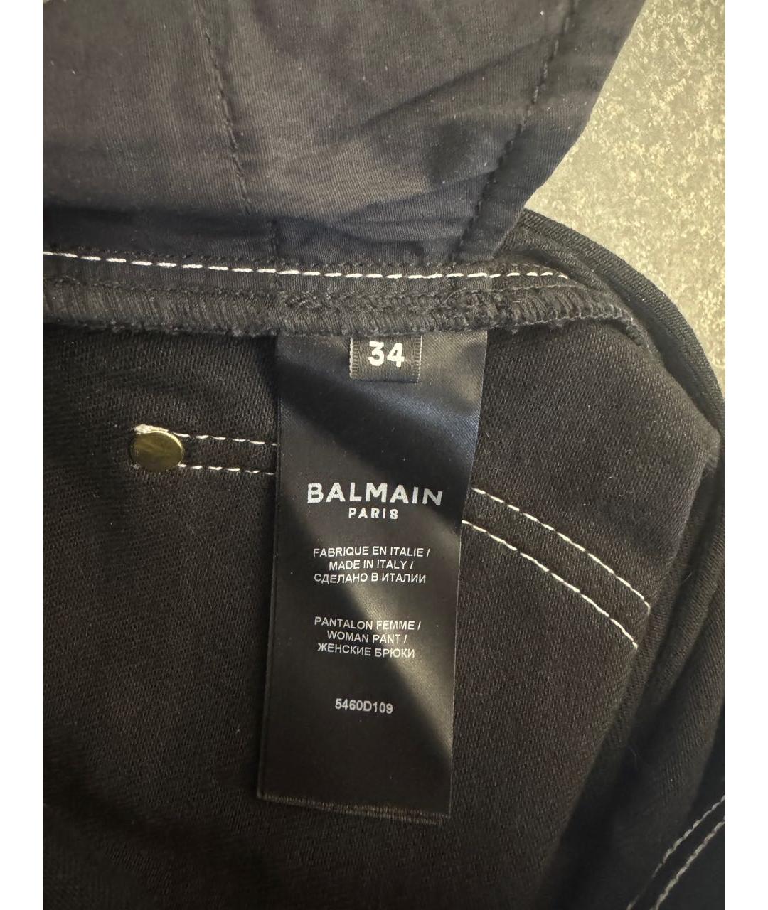 BALMAIN Черные хлопковые джинсы слим, фото 4