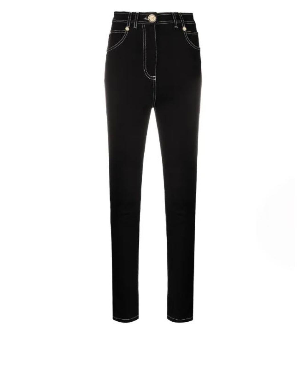 BALMAIN Черные хлопковые джинсы слим, фото 1