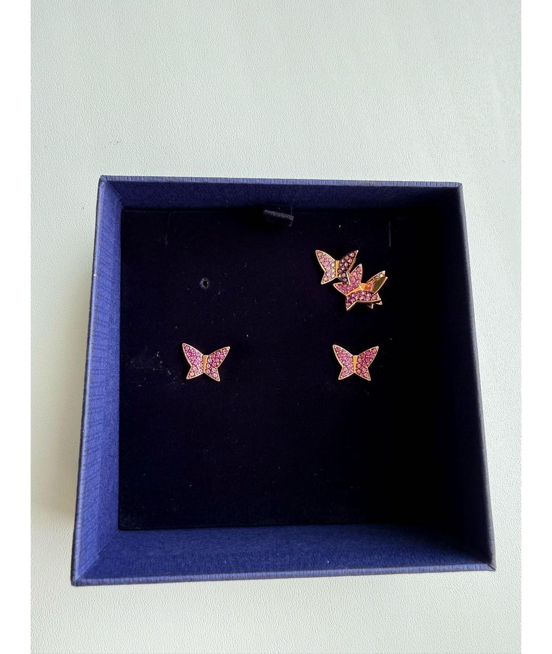 SWAROVSKI Розовые серьги, фото 4