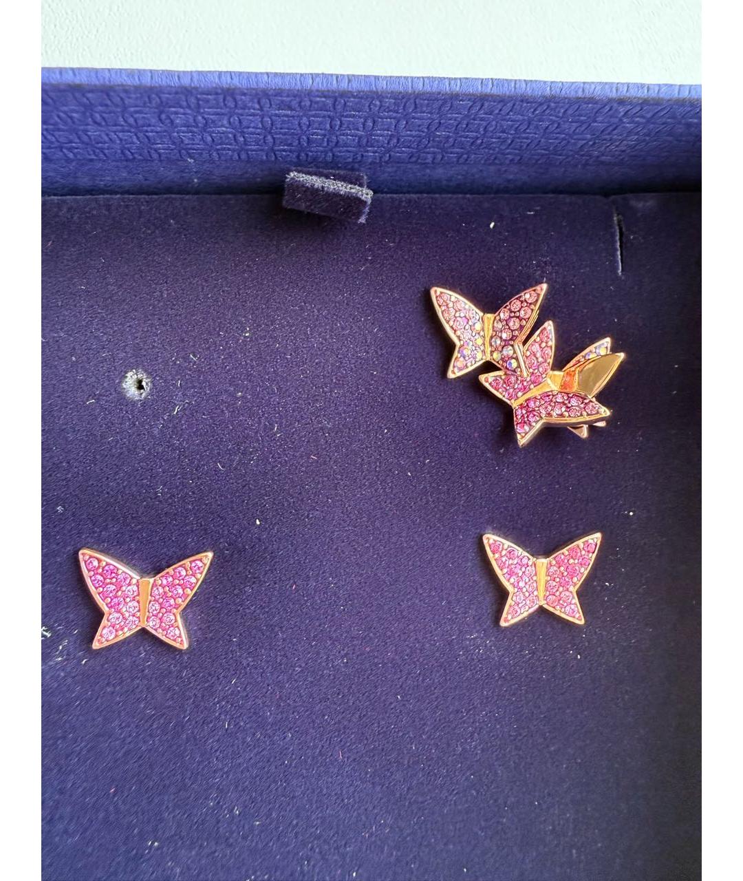 SWAROVSKI Розовые серьги, фото 2