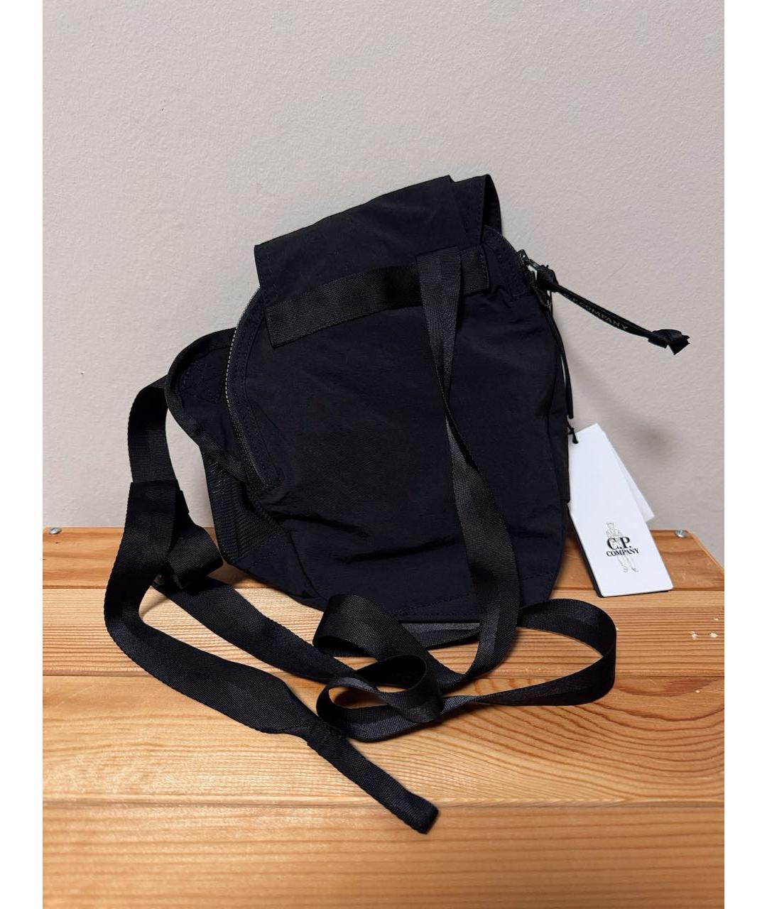 CP COMPANY Черная синтетическая сумка на плечо, фото 4