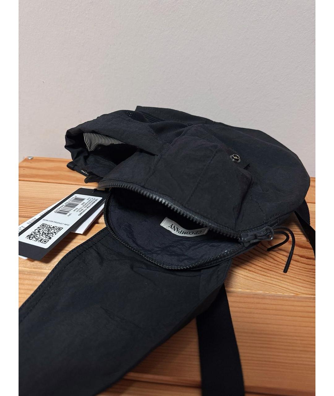 CP COMPANY Черная синтетическая сумка на плечо, фото 3